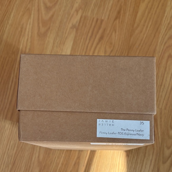 Brand New Jamie Haller Suede Espresso & Navy Penny Loafer (Size 35) - Picture 2 of 4